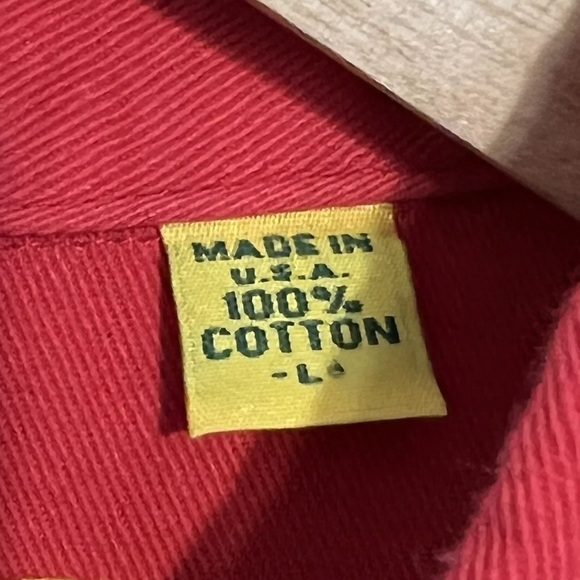 Vintage Duck Head Long Sleeve Shirt Mens Size L Made in Usa Red EUC 90s - Picture 5 of 7